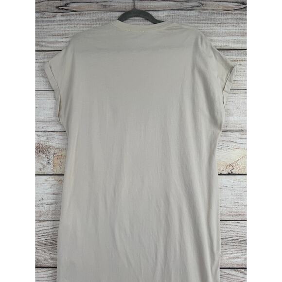 Zutter USA Dreamer Short Sleeve T-Shirt Midi Dress Womens Small Off-White - Picture 4 of 10